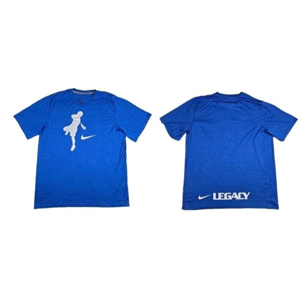Mens Nike DriFit Lacrosse Legacy Short Sleeve T Shirt Blue Large
